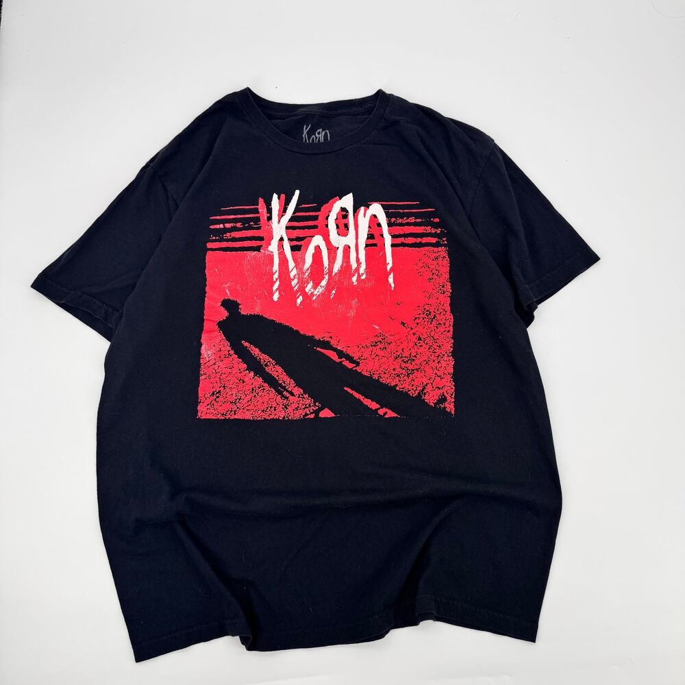 Korn Shadow Man T-Shirt Men's XL Black Red Graphic Nu Metal Band Tee
